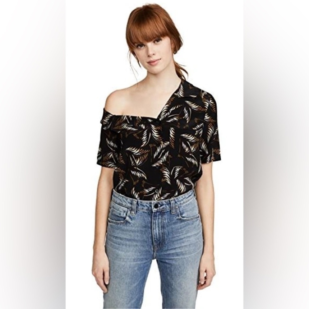 🌴🍊🌴 A.L.C
Josephine Top In Black,floral Like new blouse